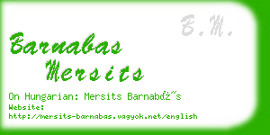 barnabas mersits business card